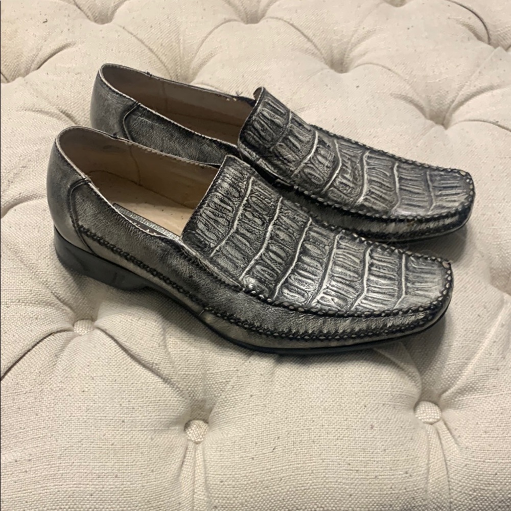 Men's Silver Loafers